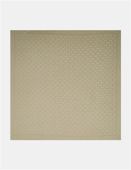 Logo Pattern Scarf Mint