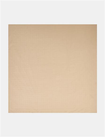 Monogram Patterned Scarf Beige