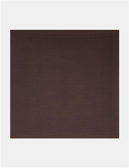 Monogram Patterned Scarf Brown