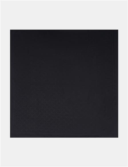 Logo Pattern Scarf Black