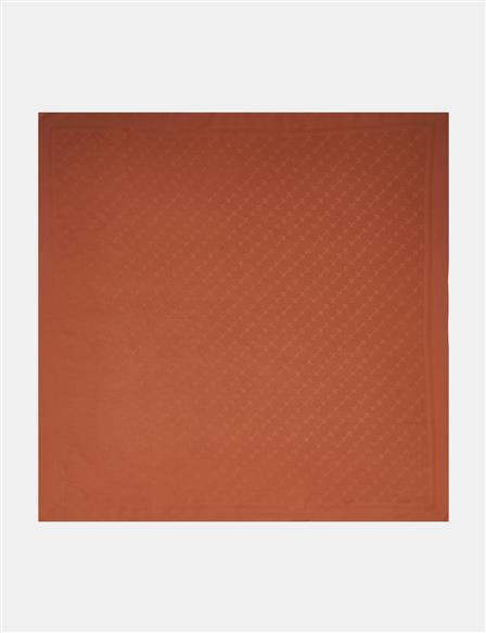 Minimal Monogram Patterned Scarf Cinnamon