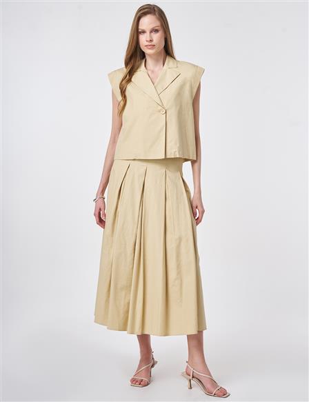 Vest Two-Piece Set Light Yellow