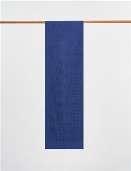 Logo-Detail Lyocell Shawl Navy