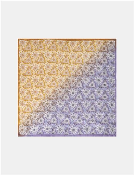 Yellow-Light Blue Gradient Pattern Scarf
