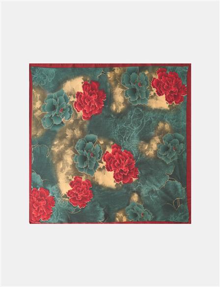 Petrol Green Shadow Effect Scarf