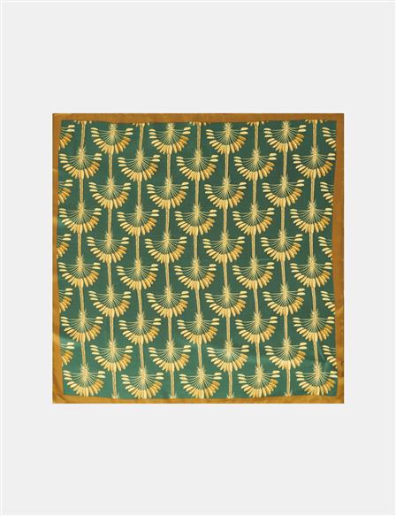 Emerald Palm Print Scarf