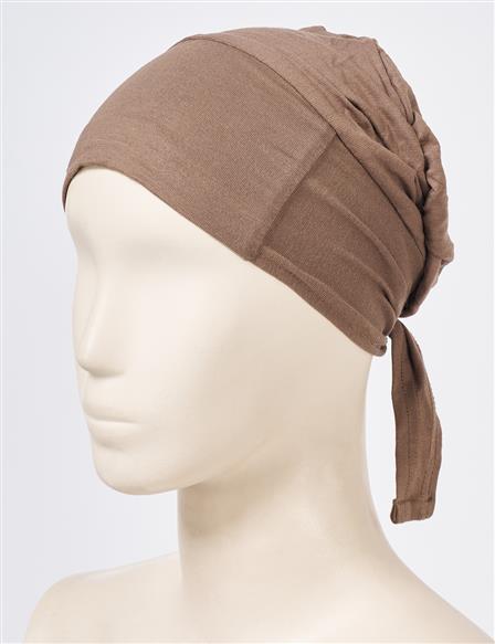 Mink Tie-Back Stitched Bonnet