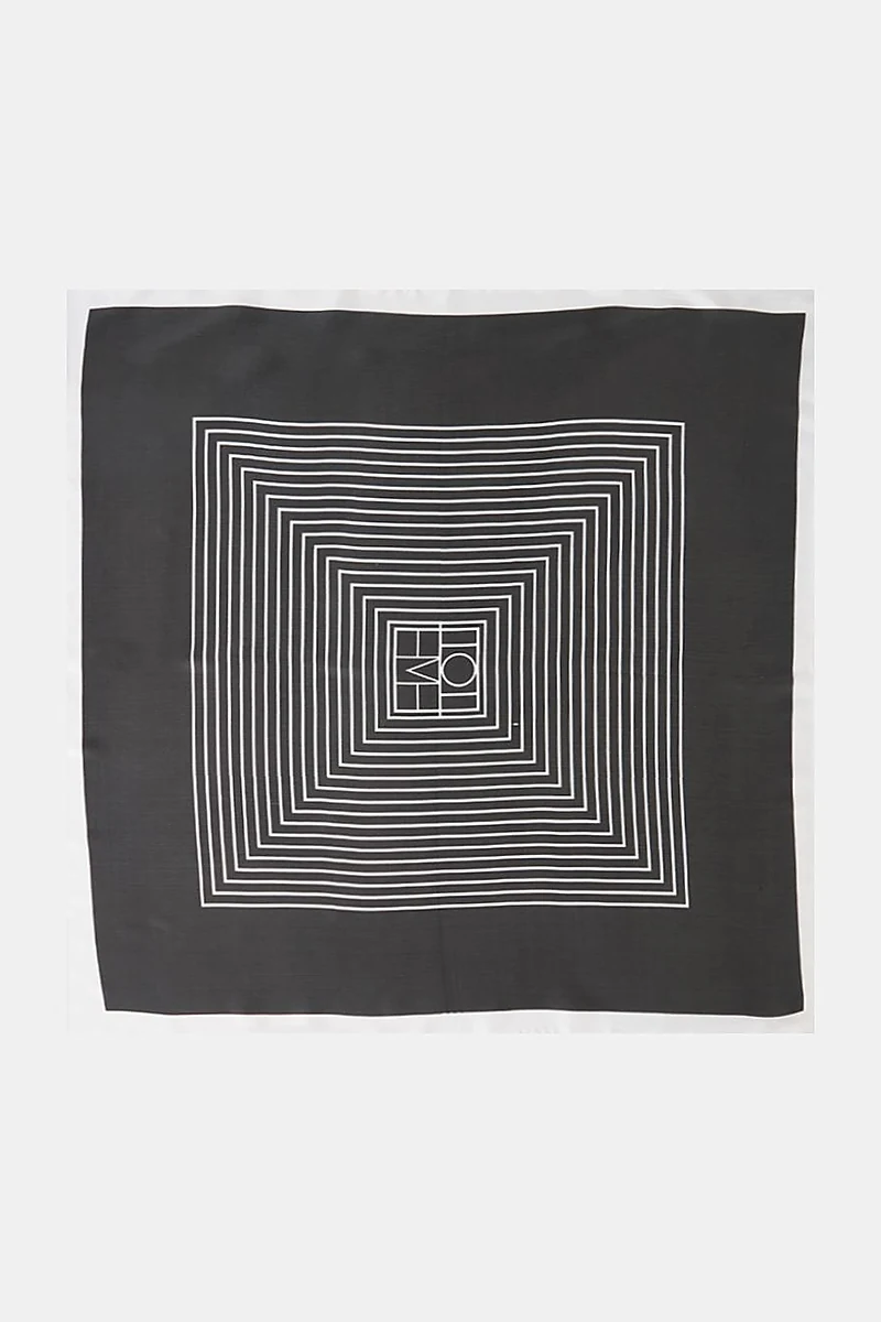 Black Striped Pattern Scarf