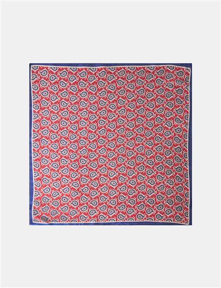Red Shawl Pattern Scarf