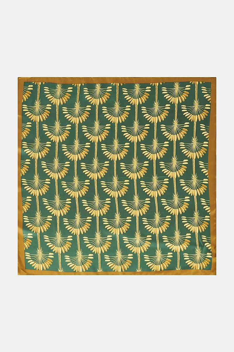 Emerald Palm Print Scarf