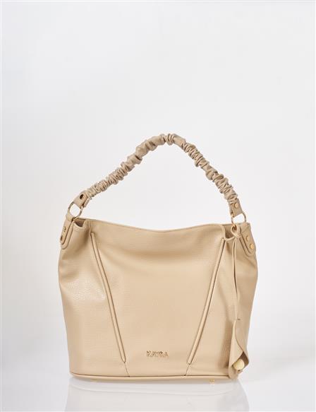 Faux Leather Hobo Bag Stone