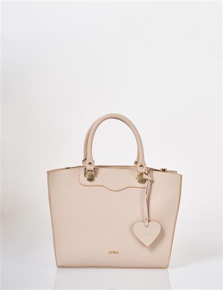 Accessory Detailed Tote Bag Stone