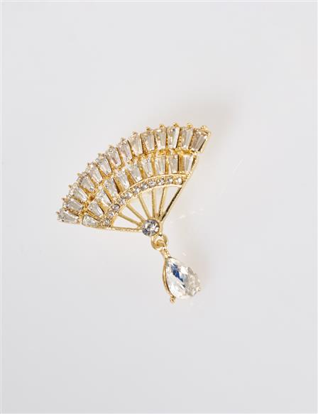 Minimal Figure Brooch Gold