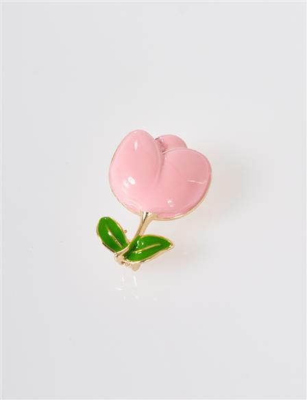 Tulip Figure Brooch Gold