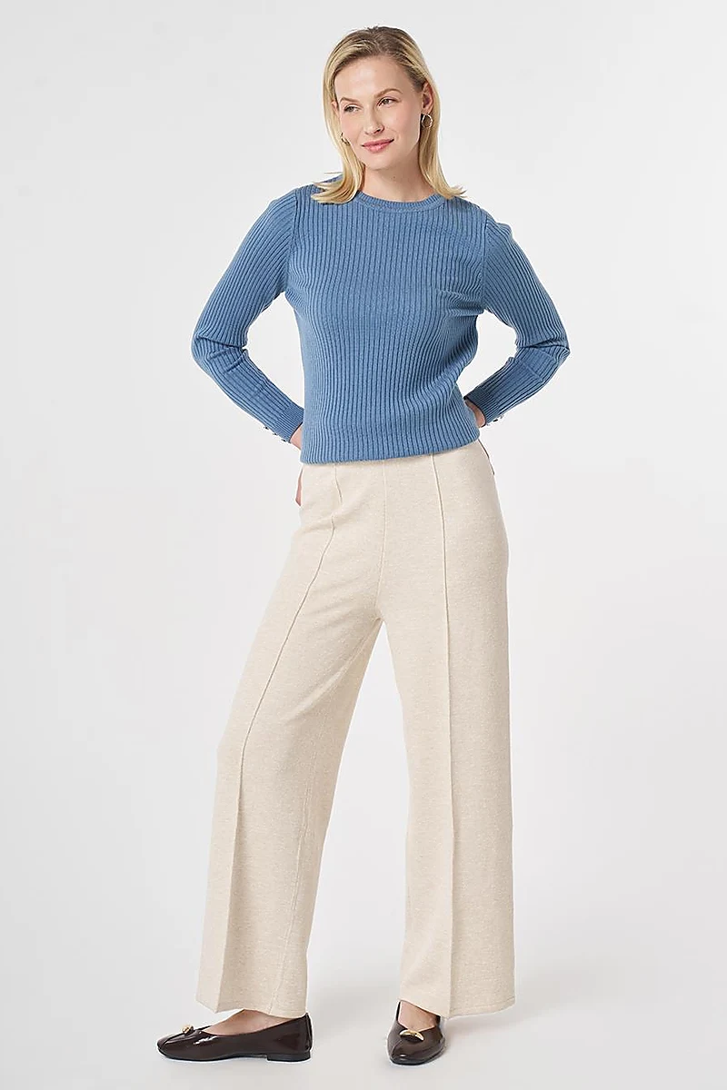 Ribbed Knit Pants Stone
