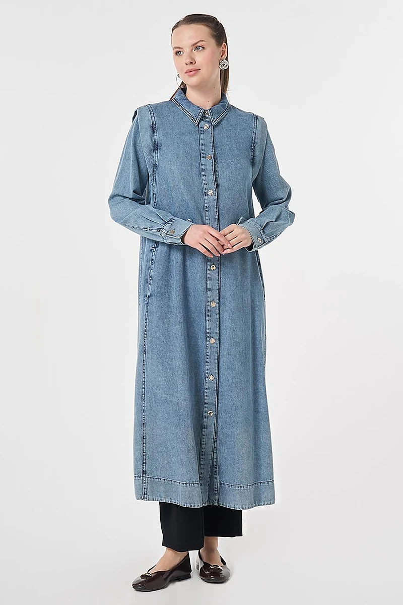 Rahat Kesim Denim Giy Çık Mavi