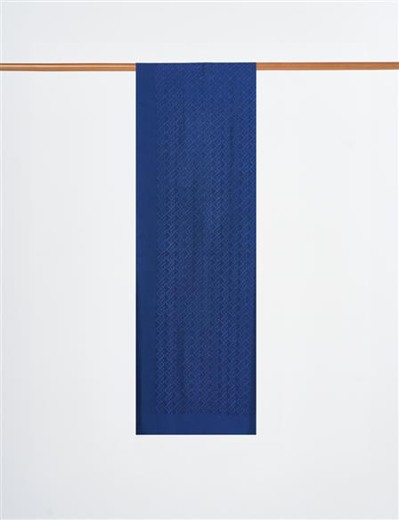 Patterned Lyocell Shawl Navy