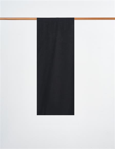 Geometric Pattern Shawl Black