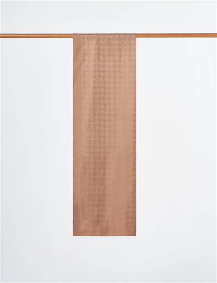 Monogram Detailed Viscose Shawl Brown
