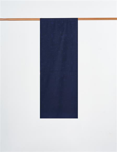Geometric Pattern Shawl Navy