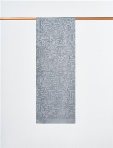 Geometric Pattern Shawl Gray