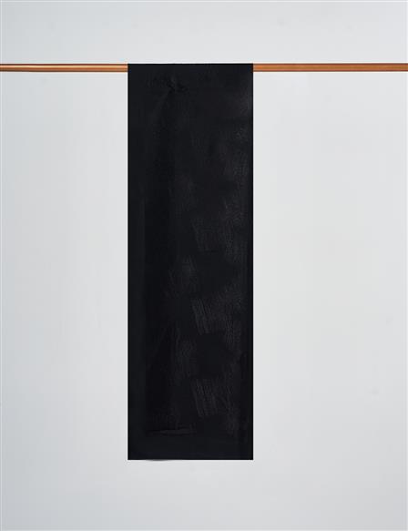 Brush Patterned Viscose Shawl Black