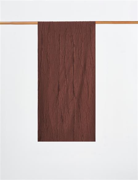 Crinkle Shawl Dark Brown