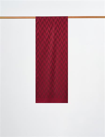 Herringbone Pattern Shawl Burgundy