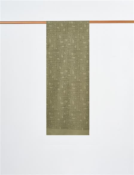 Geometric Pattern Shawl Forest Green