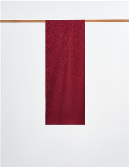 Leopard Pattern Shawl Burgundy