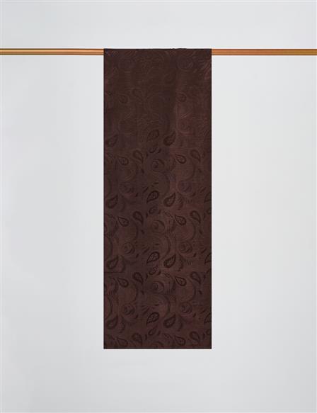 Leaf Pattern Lyocell Shawl Dark Brown