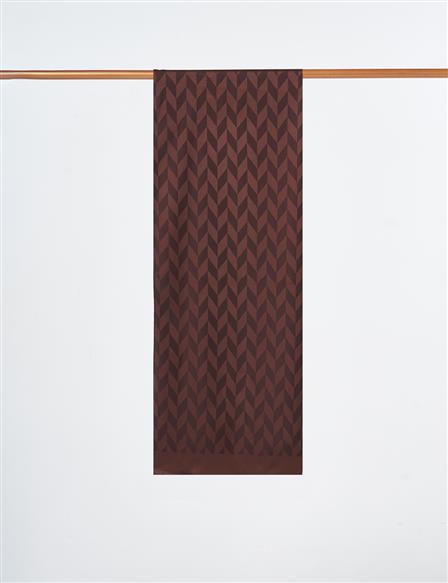 Herringbone Pattern Shawl Dark Brown