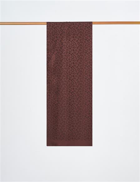 Leopard Pattern Shawl Dark Brown