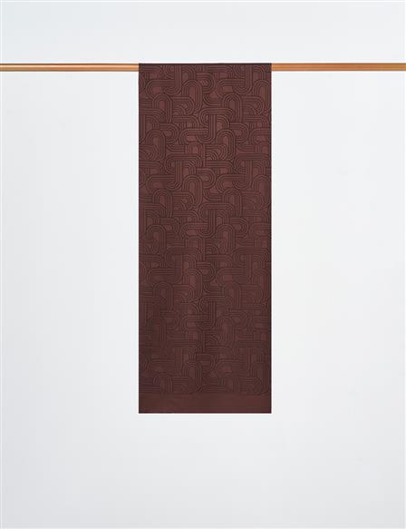 Geometric Pattern Shawl Dark Brown