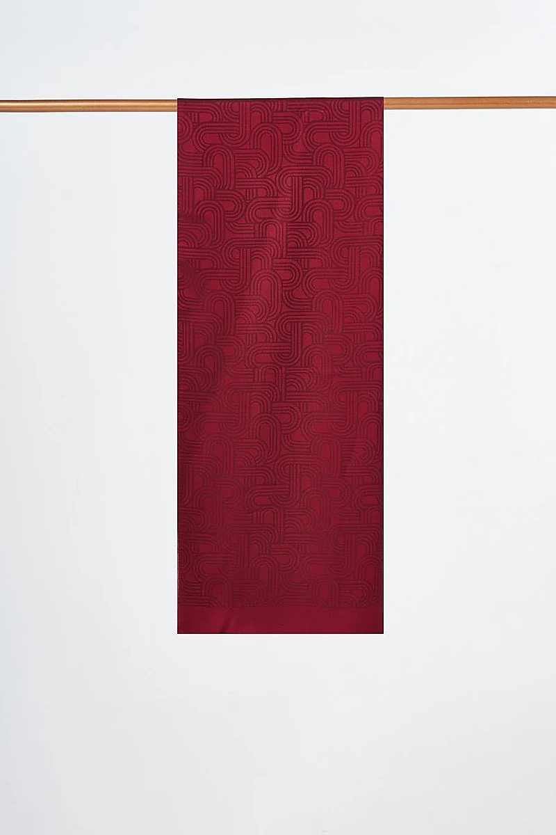 Geometrik Desen Şal Bordo