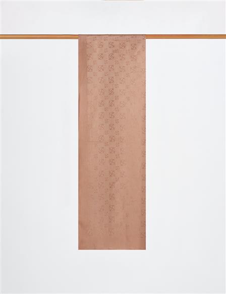 Monogram Patterned Viscose Shawl Brown