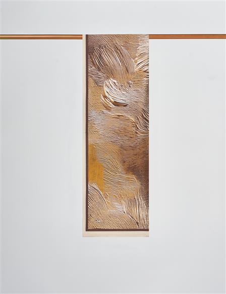 Brush Pattern Scarf Camel