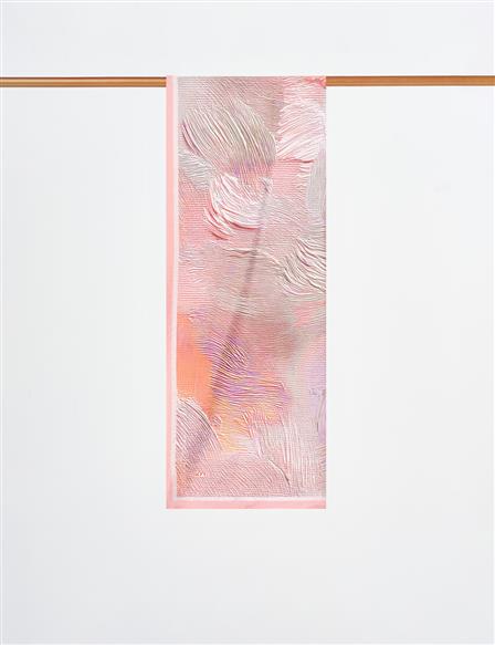 Brush Pattern Scarf Rose Pink