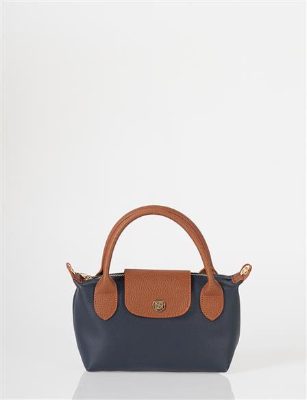 Kapaklı Shopper Çanta Lacivert