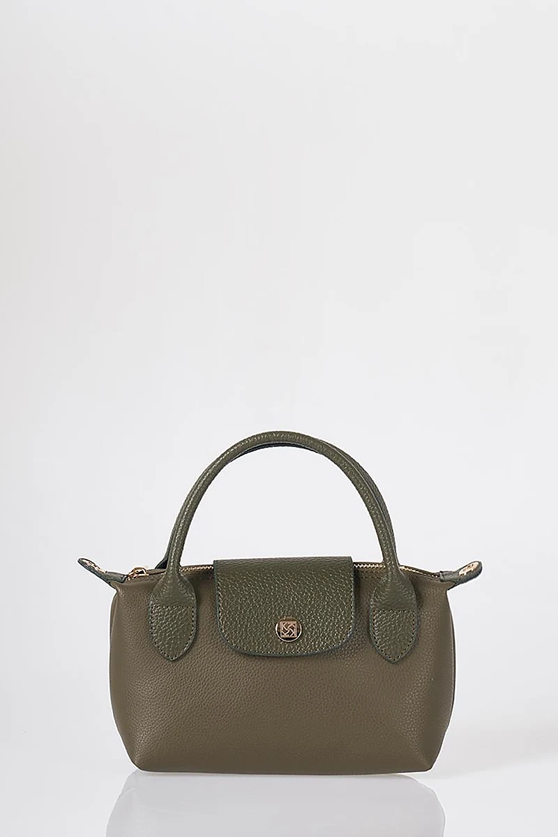 Flap-Detail Shopper Bag Khaki
