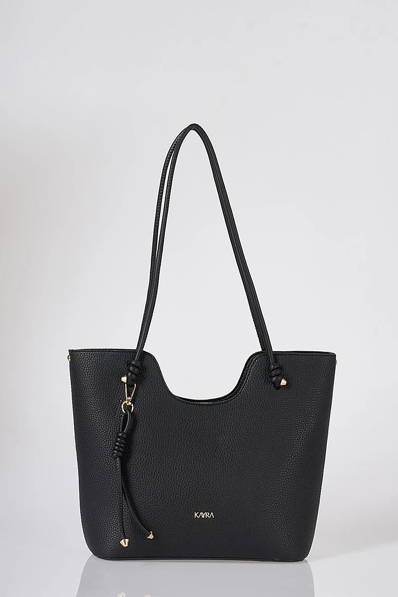 Knot-Detail Shoulder Bag Black