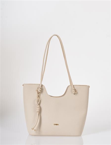 Knot-Detail Shoulder Bag Stone