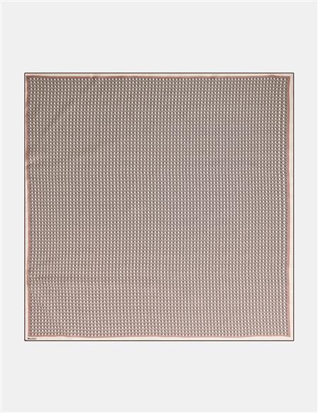 Geometric Patterned Scarf Light Beige