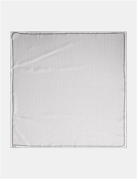 Geometric Patterned Scarf Light Grey
