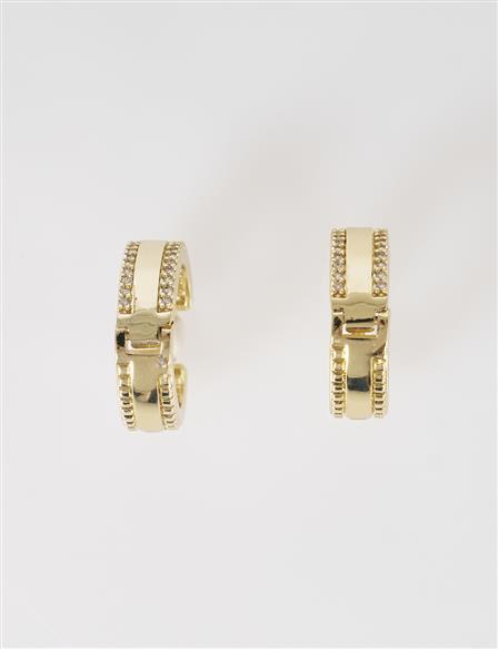 Mini Modern Küpe Gold