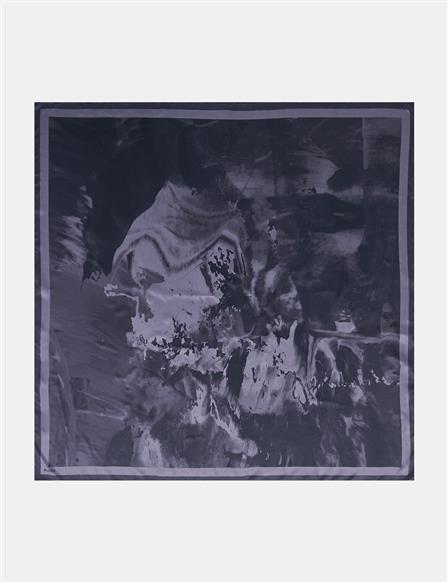 Paint Pattern Scarf Black