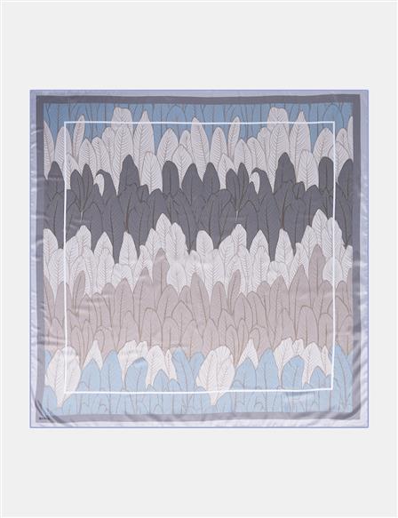 Leaf Pattern Scarf Moss Green