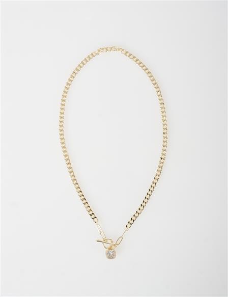 Minimalist Design Chain Necklace Gold