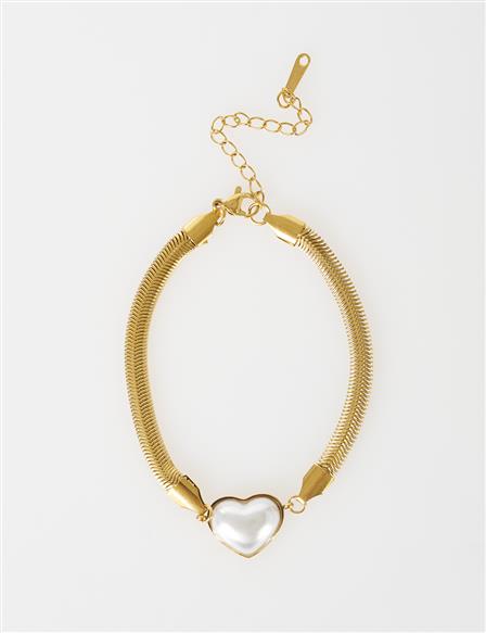 Vintage Heart Figure Bracelet Gold
