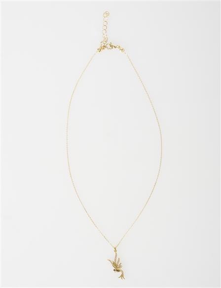 Phoenix Figure Necklace Gold